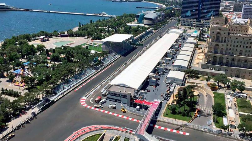 Baku City Circuit сверху