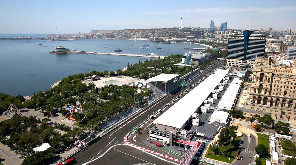 Last turn of Baku Circuit