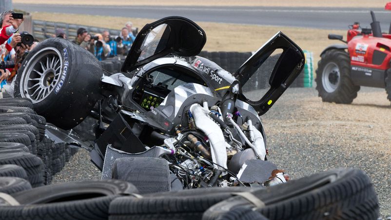 Авария AUDI на 24 Hours of Le Mans