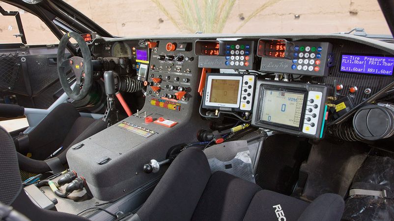 Кокпит машины и навигационная система на Dakar Rally