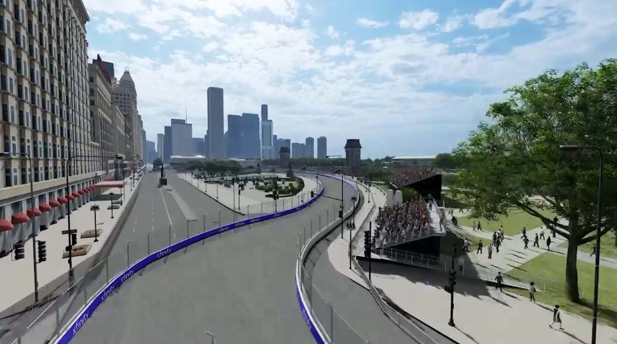 Comprising 8, 9, and 10 turns in NASCAR Chicago Street Race